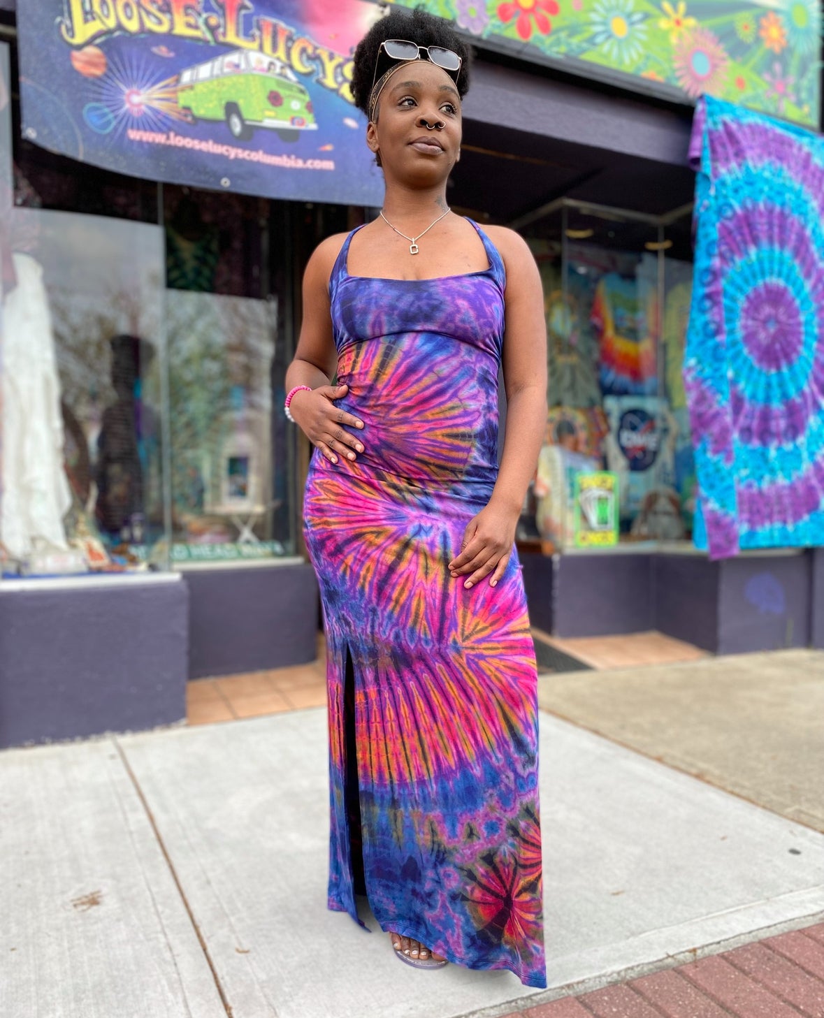 lulus tie dye maxi dress Blue Tie-Dye Dress - Wrap Dress - Maxi Dress - Kimono Dress