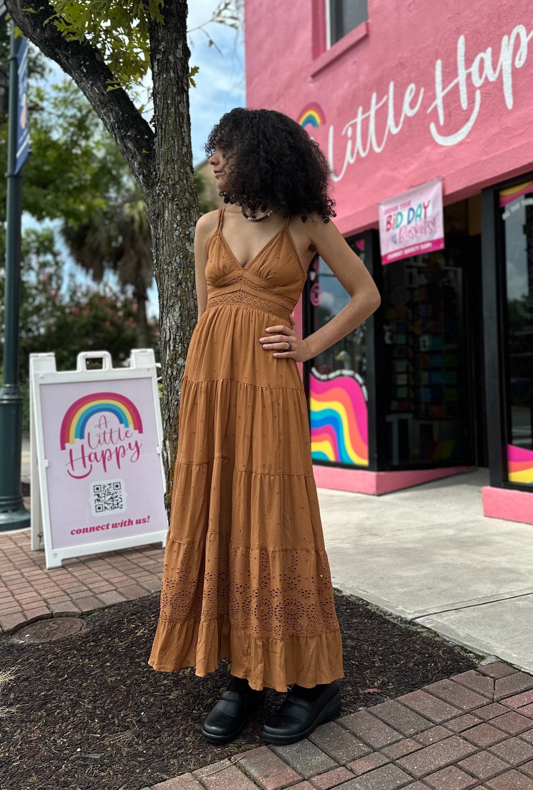 lola cut out dress Lace Cutout Maxi | Loose Lucy's Yellow Color:Multicolor-2 Xmas_Farmer_Gift Old Hollywood Darling Costume Cut Out