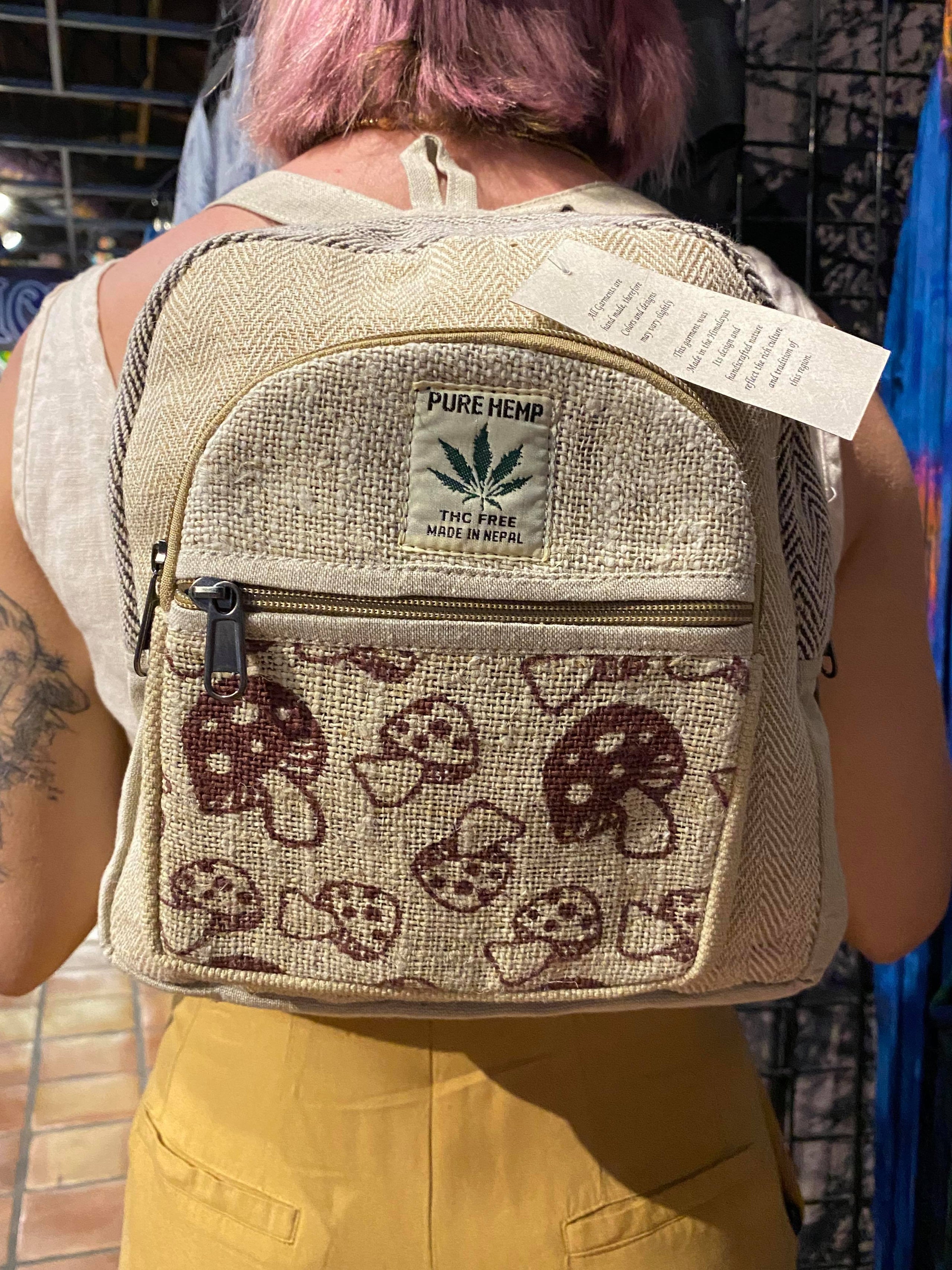 Mini Hemp Mushroom Backpack