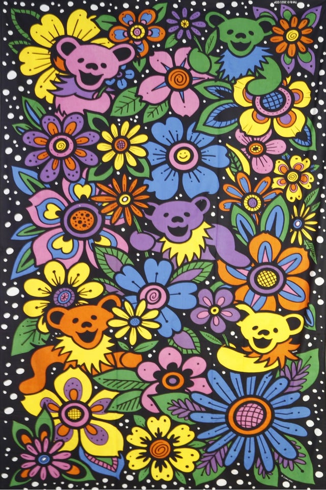 Grateful dead dancing bears tapestry clearance