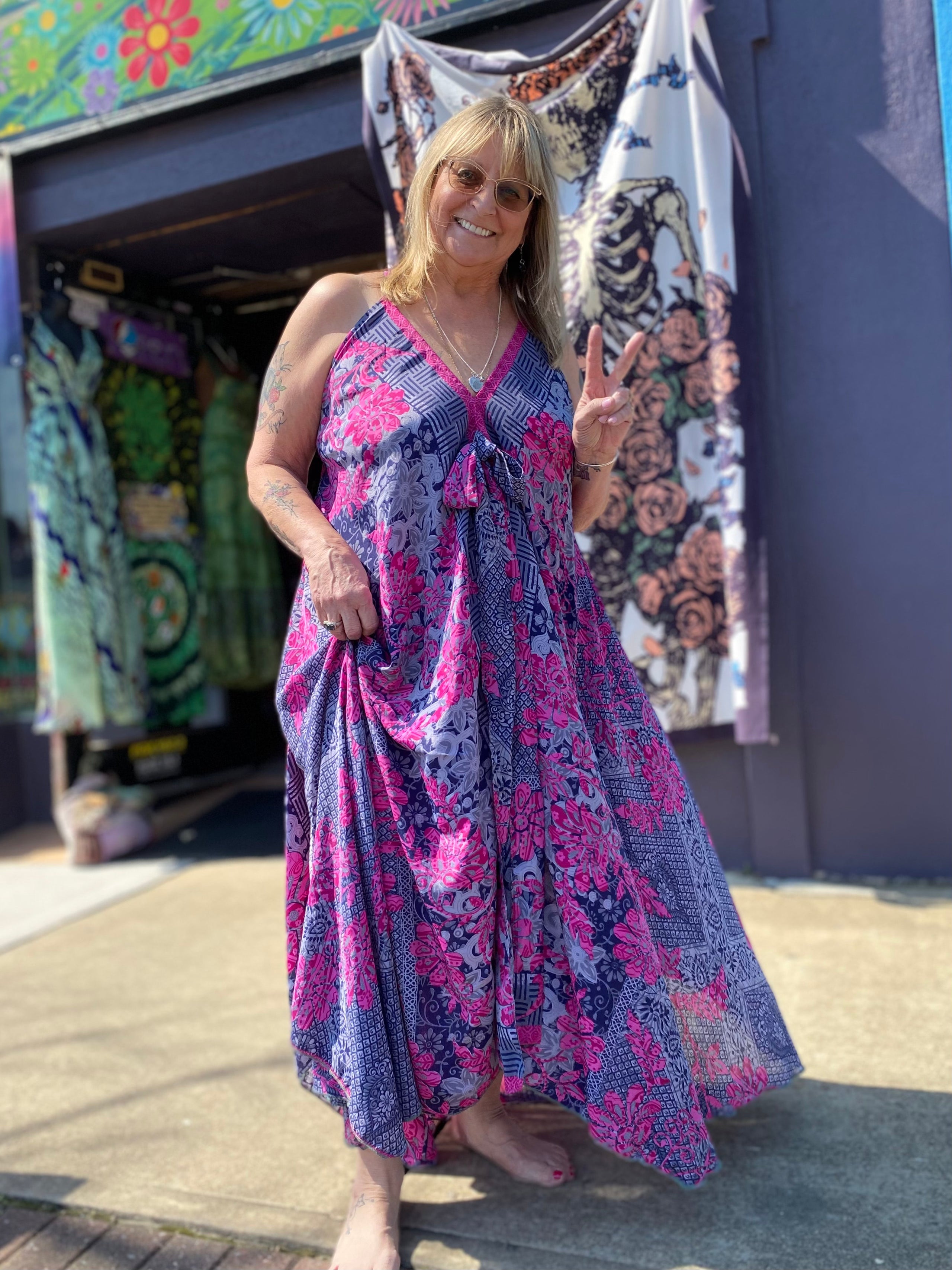 Razorback Recycled Sari Dress